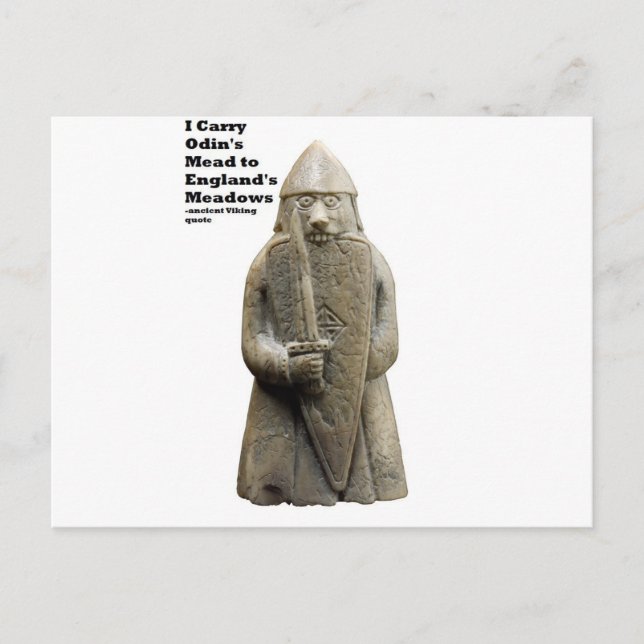 Cartão Postal Oração de Odin (Viking Berserker) (Frente)