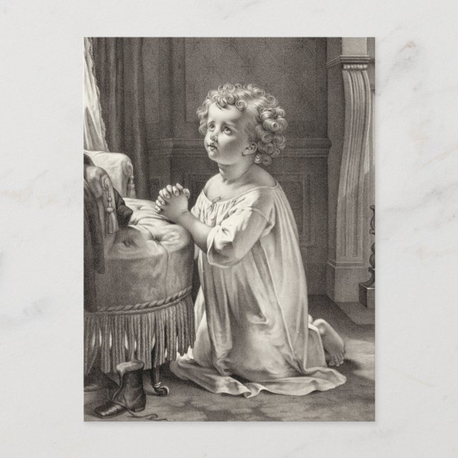 Cartão postal "Oração Infantil" (Frente)