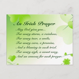 Cartão Postal Oração Irlandesa - Cartão-postal