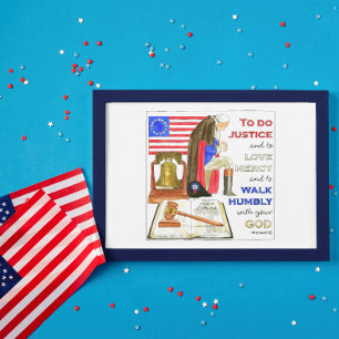 Cartão Postal Oração Patriótica de Washington 