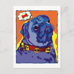Cartão Postal Oração Pug