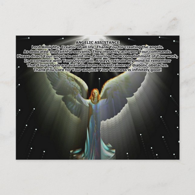 Cartão Postal Orações diárias e citações (Frente)