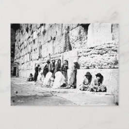 Cartão Postal Orações judaicas no Muro Ocidental, Jerusalém