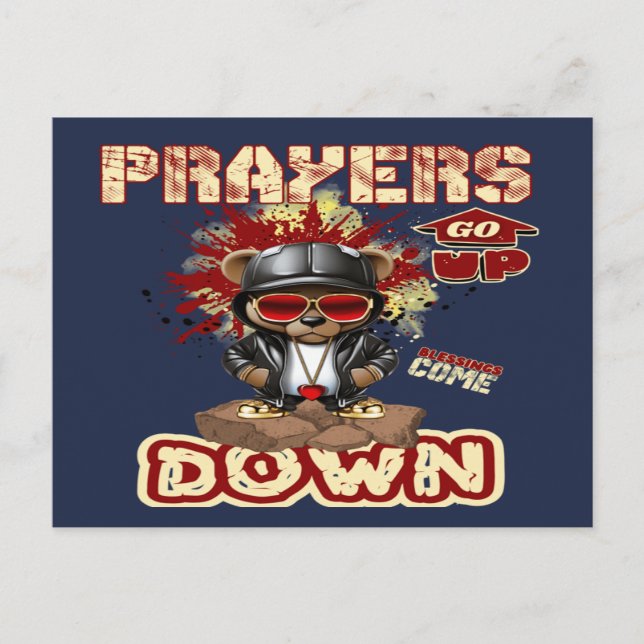 Cartão Postal Orações Subem Fé Cristã (Frente)