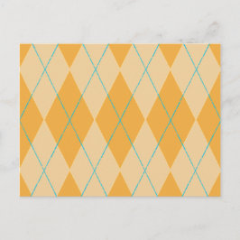 Cartão Postal Orange Argyle
