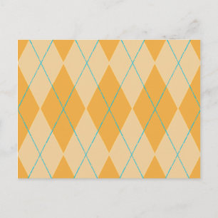 Cartão Postal Orange Argyle