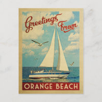 Orange Beach Sailboat Viagens vintage Alabama
