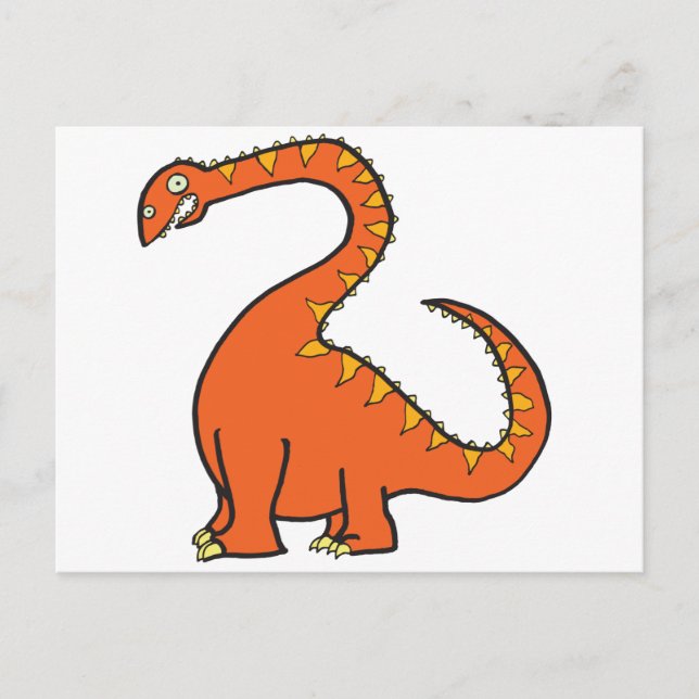 Cartão Postal Orange Diplodocus (Frente)