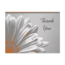 Orange Floral Destaca Obrigado