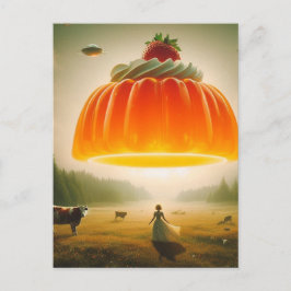 Cartão Postal Orange Sweet Treat in the Dairy Pasture Surreal