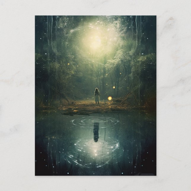 Cartão Postal Órbitos de luz (Frente)