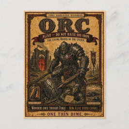 Cartão Postal Orc, Monstro de Circo Antigo