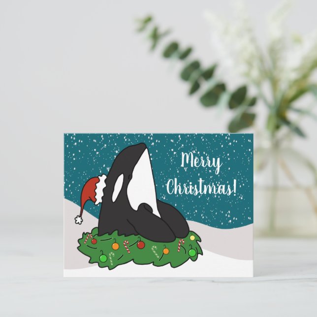 Cartão Postal Orca Natal (Em pé/Frente)
