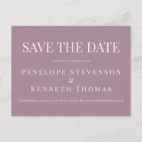 Orçamento Elegante Roxo Empoeirado Save The Date