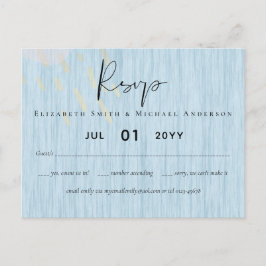 Cartão Postal Orçamento Poeira Azul Dourado Casamento Roteiro