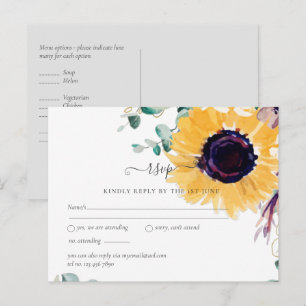 Cartão Postal Orçamento Russo Girassóis Sage Deixa Casamento