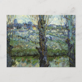 Cartão Postal Orchard Blossom, Vista de Arles, Vincent Van Gogh