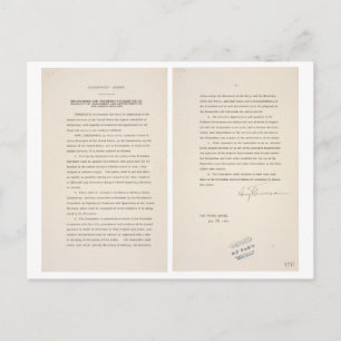 Cartão Postal Ordem executiva 9981 Dessegregação das Forças Arma