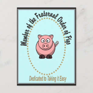 Cartão Postal Ordem Fraternal dos Porcos