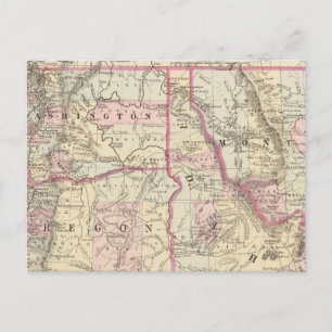 Cartão Postal Ore, Wash, Ida, Mont