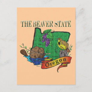Cartão Postal Oregon A Uva Lark Do Estado Do Beaver