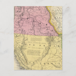 Cartão Postal Oregon, Alta Califórnia e Novo México
