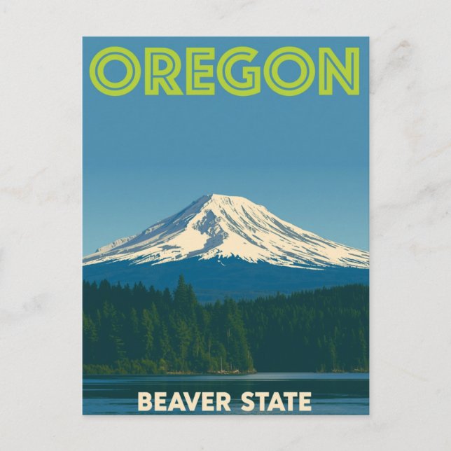 Cartão Postal Oregon Beaver State (Frente)