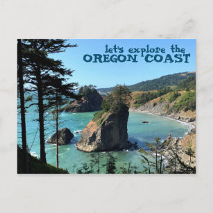 Cartão Postal Oregon Coast Boardman - Sobreposição Cênica
