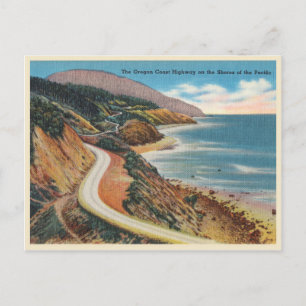 Cartão Postal Oregon Coast Highway Antiga