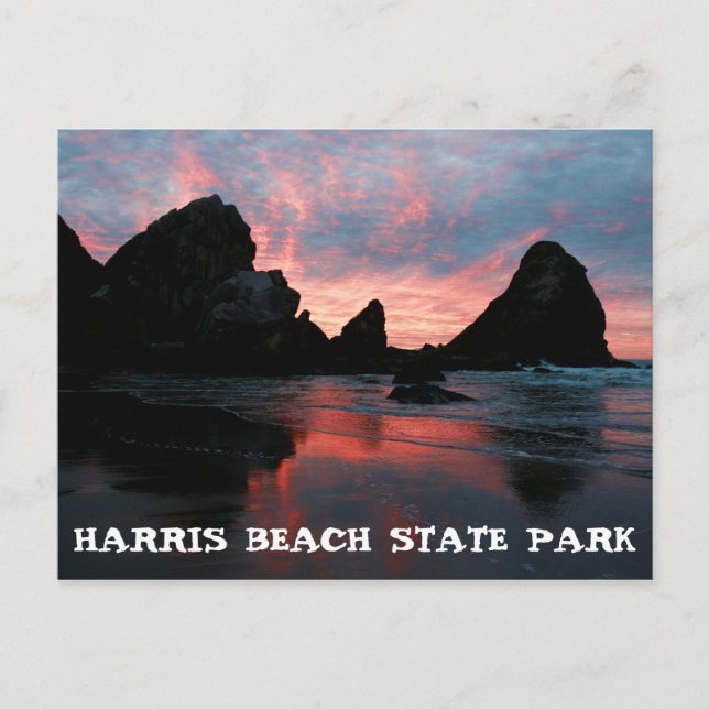 Cartão Postal Oregon Coast Sunrise Harris Beach Park (Frente)