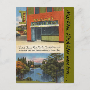 Cartão Postal Oregon, Compro de Café Trailer, Bend