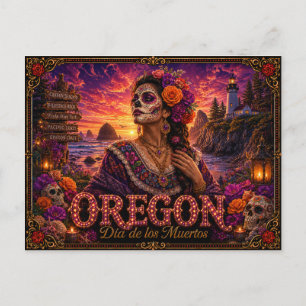 Cartão Postal Oregon Dia dos Mortos Retro