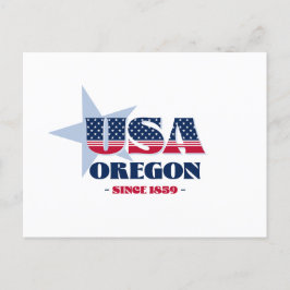 Cartão Postal Oregon em Cartão-postal vermelho, branco e azul