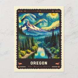 Cartão Postal Oregon | Inspirado em Vincent Van Gogh