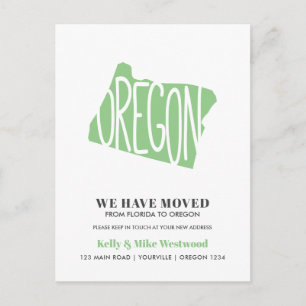 Cartão Postal OREGON Mudamos Novo endereço Nova Casa Cartão-pos