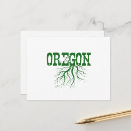 Cartão Postal Oregon Roteado com Arte Verde em Árvore