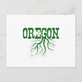 Cartão Postal Oregon Roteado com Arte Verde em Árvore
