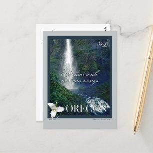 Cartão Postal Oregon Waterfall Poster