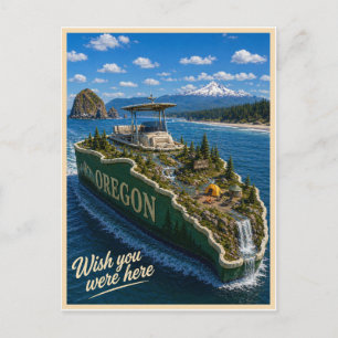 Cartão Postal Oregon   Wish You Were Here   Série de Estados