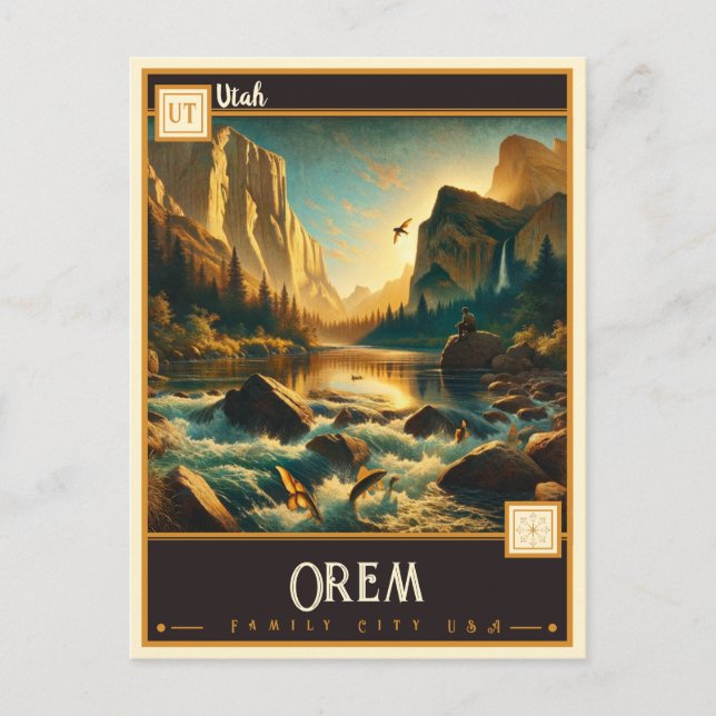 Cartão Postal Orem, Utah | Vintage (Frente)