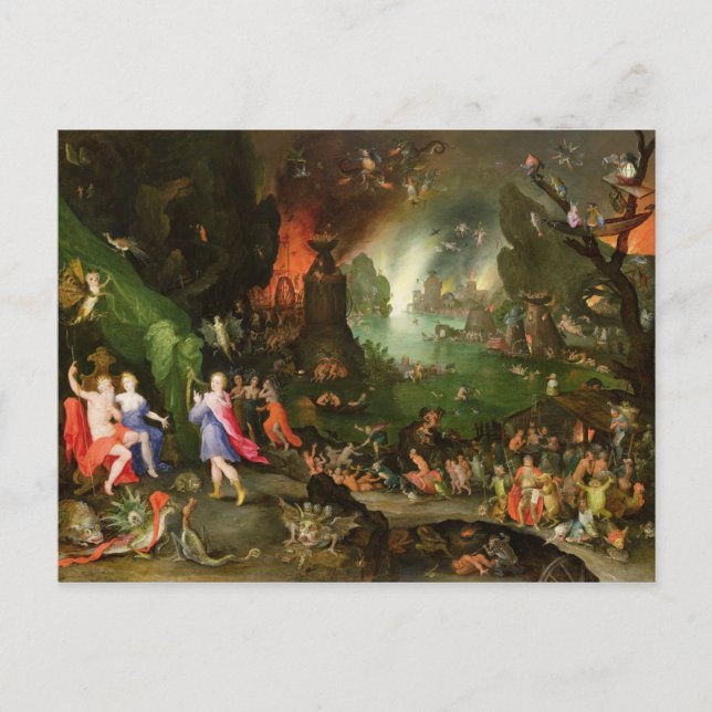 Cartão Postal Orfeus com Harp brincando com Plutão (Frente)