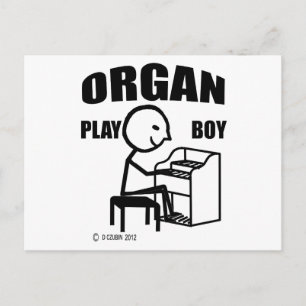 Cartão Postal Organ Play Boy