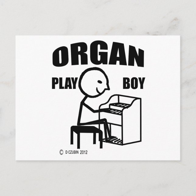 Cartão Postal Organ Play Boy (Frente)
