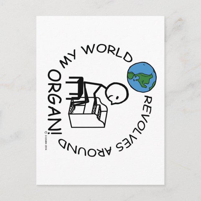 Cartão Postal Órgão - Mundo Revola-se (Frente)