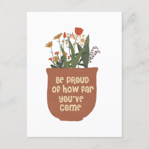 Cartão Postal Orgulha-te do quão longe chegaste à Positividade