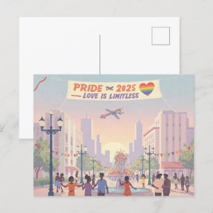 Cartão Postal "Orgulho 2025 - O Amor Não Tem Limites"