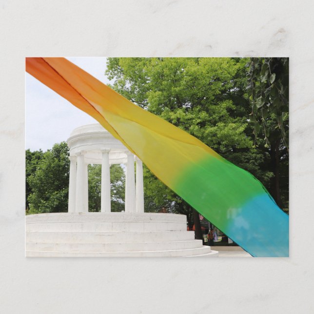 Cartão Postal Orgulho Arco-íris de Marshall Michigan (Frente)