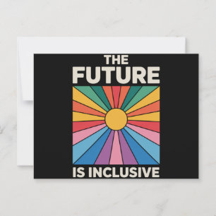 Cartão Postal Orgulho Arco-íris O Futuro é Inclusivo LGBTQ 