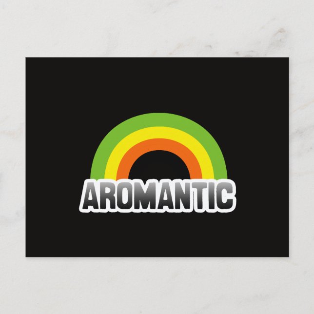 Cartão Postal Orgulho Aromântico (Frente)