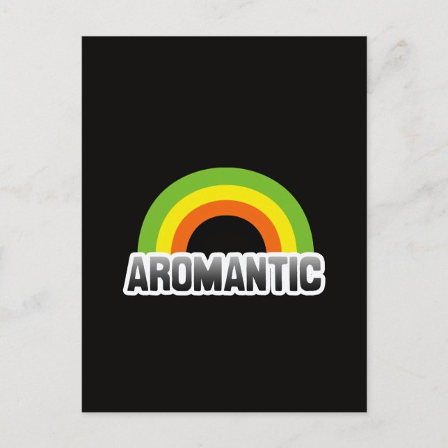 Cartão Postal Orgulho Aromântico (Frente)